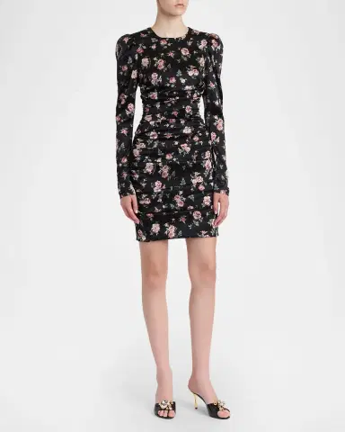Dolce & Gabbana Small Rose Bouquets-Print Long Satin Dress | Thumbnail 4 Dolce & Gabbana Small Rose Bouquets-Print Long Satin Dress | Thumbnail 4