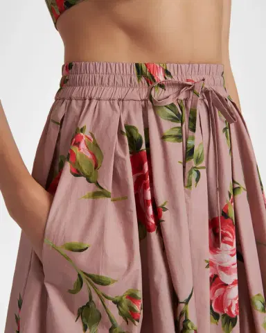 Dolce & Gabbana Rose-Print Cotton Circle Midi Skirt | Thumbnail 5 Dolce & Gabbana Rose-Print Cotton Circle Midi Skirt | Thumbnail 5