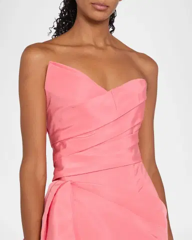 Monique Lhuillier Strapless Draped Silk Faille Gown | Thumbnail 5 Monique Lhuillier Strapless Draped Silk Faille Gown | Thumbnail 5