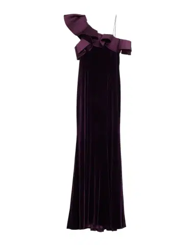 Rickie Freeman for Teri Jon One-Shoulder Ruffle Velvet Gown | Thumbnail 1 Rickie Freeman for Teri Jon One-Shoulder Ruffle Velvet Gown | Thumbnail 1