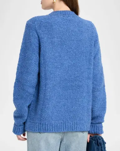 God 's True Cashmere Cashmere Boucle Knit Crewneck Sweater | Thumbnail 3 God 's True Cashmere Cashmere Boucle Knit Crewneck Sweater | Thumbnail 3
