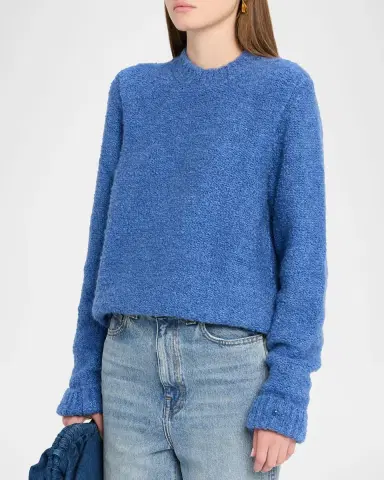 God 's True Cashmere Cashmere Boucle Knit Crewneck Sweater | Thumbnail 4 God 's True Cashmere Cashmere Boucle Knit Crewneck Sweater | Thumbnail 4