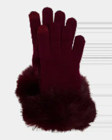 Sofia Cashmere Touchscreen Cashmere & Faux Fur Gloves | Thumbnail 2 Sofia Cashmere Touchscreen Cashmere & Faux Fur Gloves | Thumbnail 2