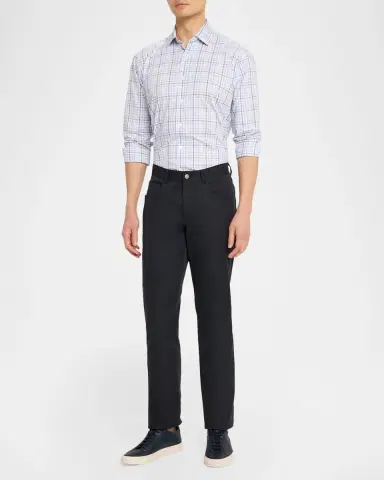 Peter Millar Men's Warren Crown Lite Cotton-Stretch Plaid Sport Shirt | Thumbnail 2 Peter Millar Men's Warren Crown Lite Cotton-Stretch Plaid Sport Shirt | Thumbnail 2