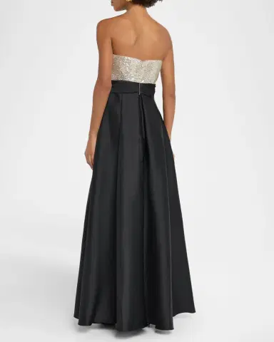 Shoshanna Tilly Sequined Strapless Gown | Thumbnail 3 Shoshanna Tilly Sequined Strapless Gown | Thumbnail 3