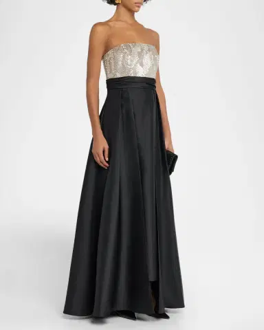 Shoshanna Tilly Sequined Strapless Gown | Thumbnail 4 Shoshanna Tilly Sequined Strapless Gown | Thumbnail 4