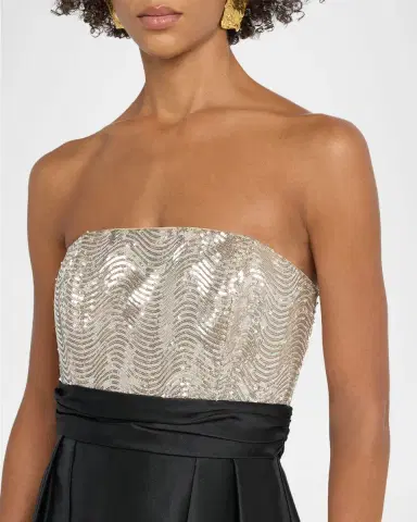 Shoshanna Tilly Sequined Strapless Gown | Thumbnail 5 Shoshanna Tilly Sequined Strapless Gown | Thumbnail 5