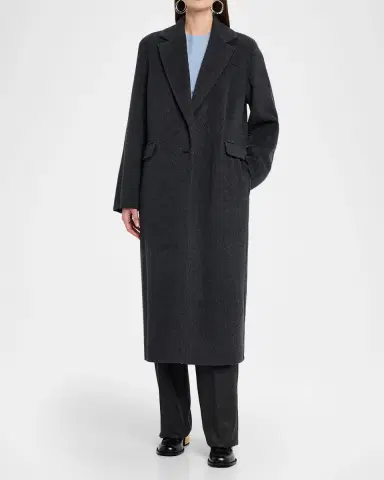 Vince Cashmere-Wool Single-Breasted Coat | Thumbnail 2 Vince Cashmere-Wool Single-Breasted Coat | Thumbnail 2