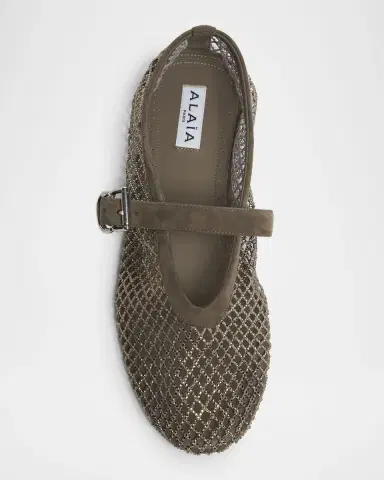 ALAÏA Crystal Mesh Ballet Flats | Thumbnail 6 ALAÏA Crystal Mesh Ballet Flats | Thumbnail 6