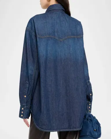 TWP OG Oversized Denim Ranchers Shirt | Thumbnail 3 TWP OG Oversized Denim Ranchers Shirt | Thumbnail 3