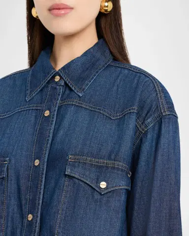 TWP OG Oversized Denim Ranchers Shirt | Thumbnail 5 TWP OG Oversized Denim Ranchers Shirt | Thumbnail 5