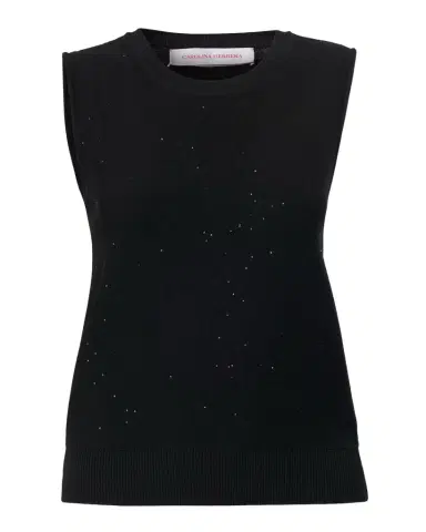Carolina Herrera Sequined Wool-Blended Tank Top | Thumbnail 1 Carolina Herrera Sequined Wool-Blended Tank Top | Thumbnail 1