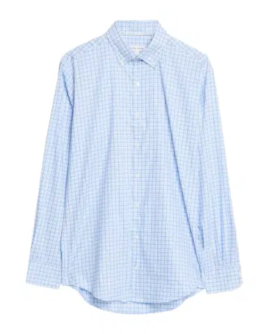 Peter Millar Men's Calvin Crown Lite Plaid Stretch Cotton Sport Shirt | Thumbnail 1 Peter Millar Men's Calvin Crown Lite Plaid Stretch Cotton Sport Shirt | Thumbnail 1