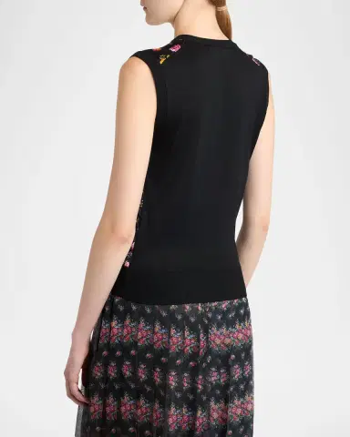 Dolce & Gabbana Small Rose Bouquets-Print Silk Tank Top | Thumbnail 3 Dolce & Gabbana Small Rose Bouquets-Print Silk Tank Top | Thumbnail 3