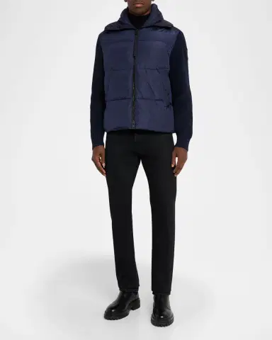 Canada Goose Men's HyBridge Wool-Knit Nylon Down Hooded Jacket | Thumbnail 2 Canada Goose Men's HyBridge Wool-Knit Nylon Down Hooded Jacket | Thumbnail 2