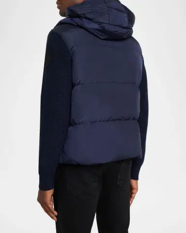 Canada Goose Men's HyBridge Wool-Knit Nylon Down Hooded Jacket | Thumbnail 3 Canada Goose Men's HyBridge Wool-Knit Nylon Down Hooded Jacket | Thumbnail 3