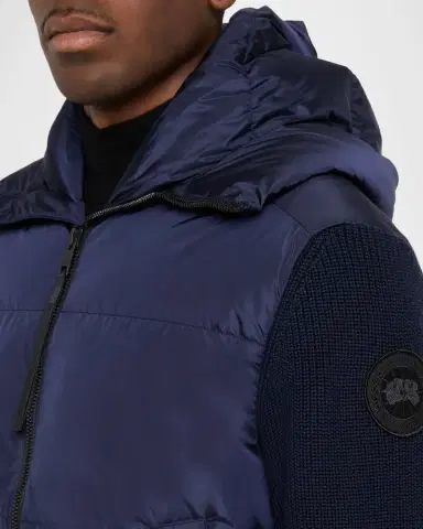 Canada Goose Men's HyBridge Wool-Knit Nylon Down Hooded Jacket | Thumbnail 5 Canada Goose Men's HyBridge Wool-Knit Nylon Down Hooded Jacket | Thumbnail 5