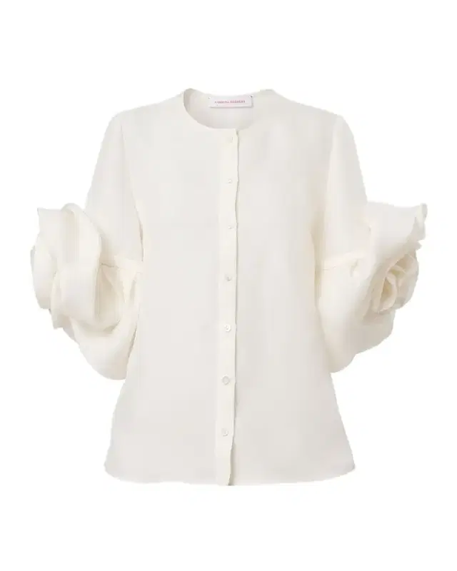 Rosette Silk Gazar Button-Front Blouse Rosette Silk Gazar Button-Front Blouse