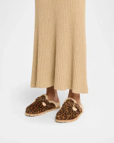 Stuart Weitzman Chrystie Shearling-Lined Leopard Suede Mules | Thumbnail 2 Stuart Weitzman Chrystie Shearling-Lined Leopard Suede Mules | Thumbnail 2