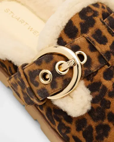 Stuart Weitzman Chrystie Shearling-Lined Leopard Suede Mules | Thumbnail 6 Stuart Weitzman Chrystie Shearling-Lined Leopard Suede Mules | Thumbnail 6