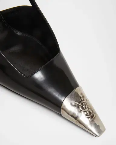Saint Laurent 90mm Jeanne Leather Slingback Pumps | Thumbnail 3 Saint Laurent 90mm Jeanne Leather Slingback Pumps | Thumbnail 3