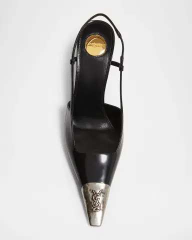 Saint Laurent 90mm Jeanne Leather Slingback Pumps | Thumbnail 4 Saint Laurent 90mm Jeanne Leather Slingback Pumps | Thumbnail 4