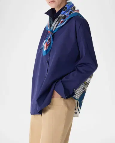 Callas Milano Sirene Poplin Silk Scarf-Back Shirt | Thumbnail 5 Callas Milano Sirene Poplin Silk Scarf-Back Shirt | Thumbnail 5