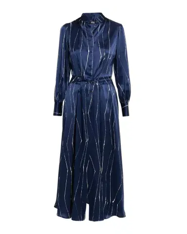 Kiton Long-Sleeve Abstract-Print Silk Maxi Shirtdress | Thumbnail 1 Kiton Long-Sleeve Abstract-Print Silk Maxi Shirtdress | Thumbnail 1