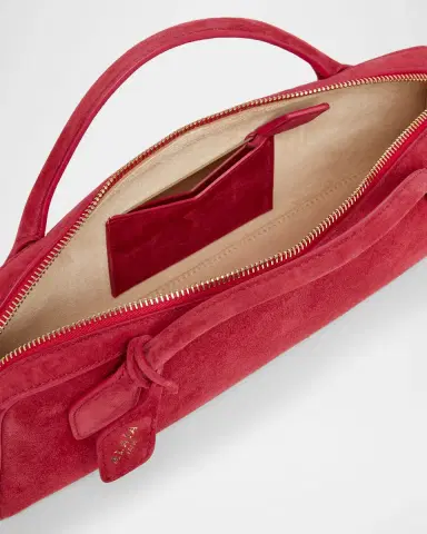 Alaïa Teckel Top-Handle Bag in Suede and Leather | Thumbnail 3 Alaïa Teckel Top-Handle Bag in Suede and Leather | Thumbnail 3