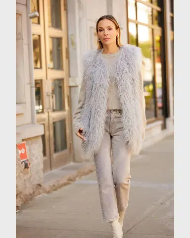 Gorski Monoglian Lamb Vertical Layer Vest | Thumbnail 4 Gorski Monoglian Lamb Vertical Layer Vest | Thumbnail 4