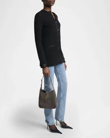 Saint Laurent Le 5 A 7 Small YSL Suede Shoulder Bag | Thumbnail 5 Saint Laurent Le 5 A 7 Small YSL Suede Shoulder Bag | Thumbnail 5