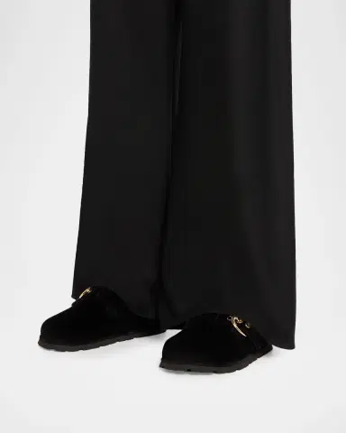 Stuart Weitzman Chrystie Shearling-Lined Corduroy Mules | Thumbnail 2 Stuart Weitzman Chrystie Shearling-Lined Corduroy Mules | Thumbnail 2