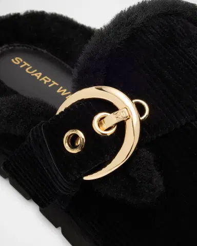 Stuart Weitzman Chrystie Shearling-Lined Corduroy Mules | Thumbnail 5 Stuart Weitzman Chrystie Shearling-Lined Corduroy Mules | Thumbnail 5