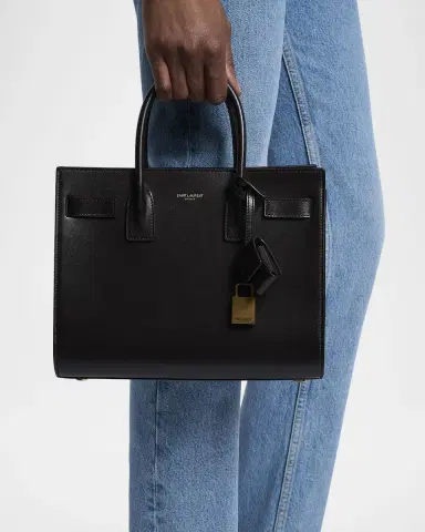 Saint Laurent Sac De Jour Baby Top-Handle Bag in Smooth Leather | Thumbnail 2 Saint Laurent Sac De Jour Baby Top-Handle Bag in Smooth Leather | Thumbnail 2