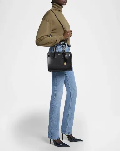 Saint Laurent Sac De Jour Baby Top-Handle Bag in Smooth Leather | Thumbnail 5 Saint Laurent Sac De Jour Baby Top-Handle Bag in Smooth Leather | Thumbnail 5