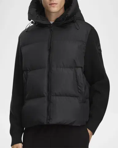 Canada Goose Men's HyBridge Wool-Knit Nylon Down Hooded Jacket | Thumbnail 4 Canada Goose Men's HyBridge Wool-Knit Nylon Down Hooded Jacket | Thumbnail 4