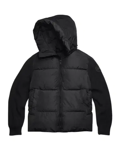 Canada Goose Men's HyBridge Wool-Knit Nylon Down Hooded Jacket | Thumbnail 1 Canada Goose Men's HyBridge Wool-Knit Nylon Down Hooded Jacket | Thumbnail 1