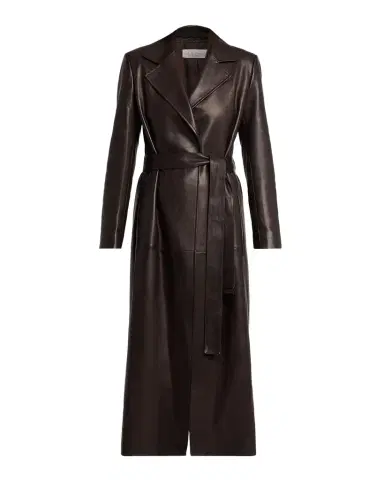 THE ROW Raisa Belted Leather Coat | Thumbnail 1 THE ROW Raisa Belted Leather Coat | Thumbnail 1