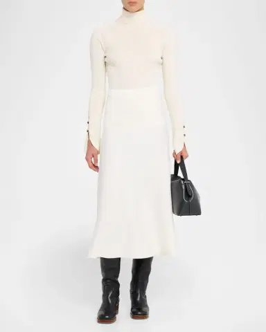 Gabriela Hearst Freddie Midi Wool-Cashmere Skirt | Thumbnail 2 Gabriela Hearst Freddie Midi Wool-Cashmere Skirt | Thumbnail 2