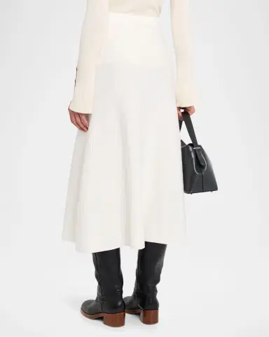 Gabriela Hearst Freddie Midi Wool-Cashmere Skirt | Thumbnail 3 Gabriela Hearst Freddie Midi Wool-Cashmere Skirt | Thumbnail 3