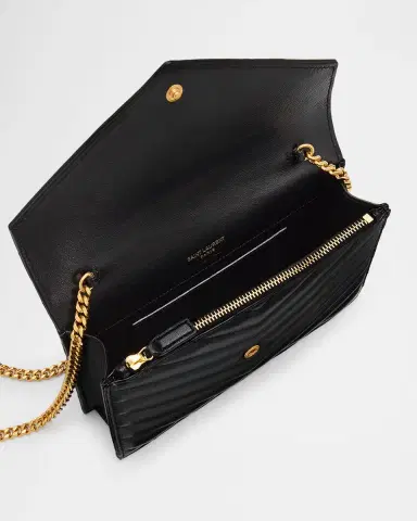 Saint Laurent Small YSL Wallet on Chain in Grain Leather | Thumbnail 3 Saint Laurent Small YSL Wallet on Chain in Grain Leather | Thumbnail 3