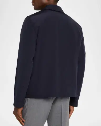 Brunello Cucinelli Men's Shirt-Style Water-Resistant Jacket | Thumbnail 3 Brunello Cucinelli Men's Shirt-Style Water-Resistant Jacket | Thumbnail 3