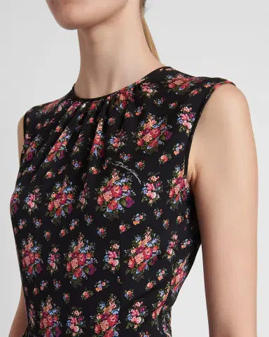 Dolce & Gabbana Small Rose Bouquets-Print Sleeveless Midi Dress | Thumbnail 5 Dolce & Gabbana Small Rose Bouquets-Print Sleeveless Midi Dress | Thumbnail 5