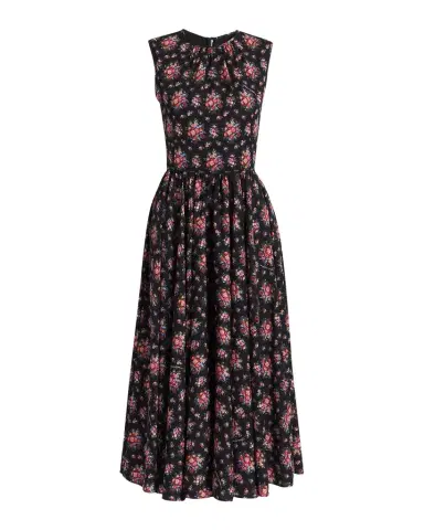 Dolce & Gabbana Small Rose Bouquets-Print Sleeveless Midi Dress | Thumbnail 1 Dolce & Gabbana Small Rose Bouquets-Print Sleeveless Midi Dress | Thumbnail 1