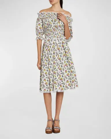 Dolce & Gabbana Floral Cotton-Blend Midi Skirt | Thumbnail 2 Dolce & Gabbana Floral Cotton-Blend Midi Skirt | Thumbnail 2