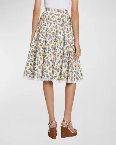 Dolce & Gabbana Floral Cotton-Blend Midi Skirt | Thumbnail 5 Dolce & Gabbana Floral Cotton-Blend Midi Skirt | Thumbnail 5