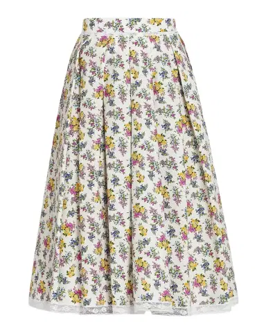 Dolce & Gabbana Floral Cotton-Blend Midi Skirt | Thumbnail 1 Dolce & Gabbana Floral Cotton-Blend Midi Skirt | Thumbnail 1