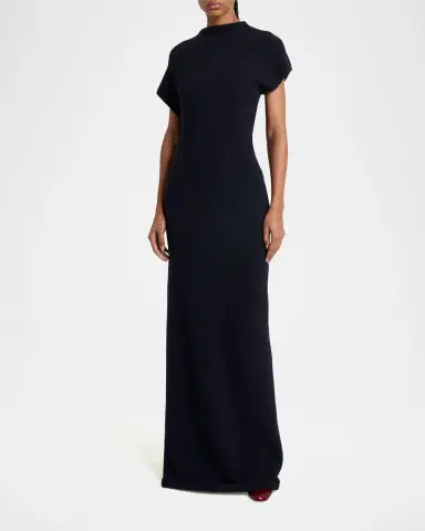 Proenza Schouler Abie Boiled Wool Maxi Dress | Thumbnail 4 Proenza Schouler Abie Boiled Wool Maxi Dress | Thumbnail 4