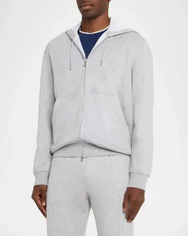 Brunello Cucinelli en's Cashmere-Blend Hooded Sweatshirt Cardigan | Thumbnail 4 Brunello Cucinelli en's Cashmere-Blend Hooded Sweatshirt Cardigan | Thumbnail 4