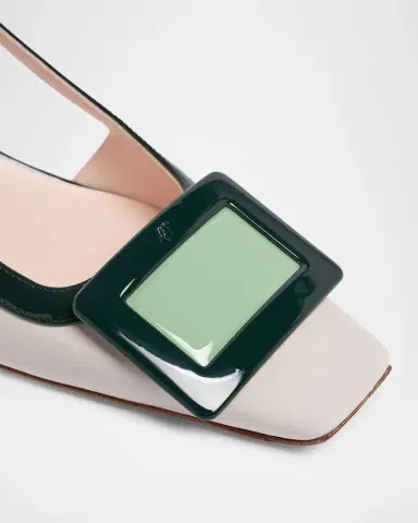 Roger Vivier 45mm Belle Vivier Patent Leather Lacquered Buckle Slingback Pumps | Thumbnail 3 Roger Vivier 45mm Belle Vivier Patent Leather Lacquered Buckle Slingback Pumps | Thumbnail 3